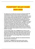 PASSPOINT NCLEX EXAM 2024-2025