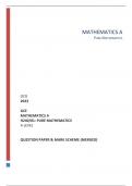 OCR 2023  GCE MATHEMATICS A H240/01: PURE MATHEMATICS A LEVEL   QUESTION PAPER & MARK SCHEME (MERGED