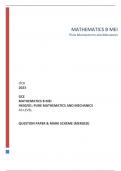 OCR 2023  GCE MATHEMATICS B MEI H630/01: PURE MATHEMATICS AND MECHANICS AS LEVEL   QUESTION PAPER & MARK SCHEME (MERGED)