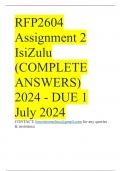 RFP2604 Assignment 2 IsiZulu (COMPLETE ANSWERS) 2024 - DUE 1 July 2024