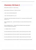 Chemistry 103 Exam 3 Questions and Answers(A+ Solution guide)