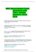 HM2 Advancement Exam Questions with 100% verified solutions 2023-2024