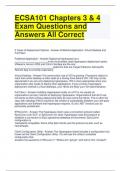 ECSA101 Chapters 3 & 4 Exam Questions and Answers All Correct