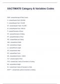 XACTIMATE Category & Variables Codes Questions with Solutions