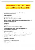 HRMT2237 - Part Two - HRM, Law and Diversity Exam 2024