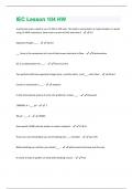 IEC Lesson 104 HW  Questions and Answers with complete solution