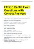 Bundle For EXSS 175-002 Exam Questions with Correct Answers