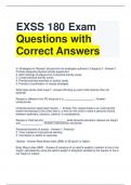 EXSS 180 Exam Questions with Correct Answers