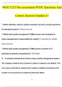 WGU C215 Pre-assessment PVDC Questions and Answers Graded A+