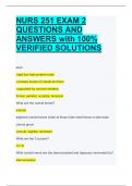 NURS 251 EXAM 2 QUESTIONS AND ANSWERS with 100% VERIFIED SOLUTIONS