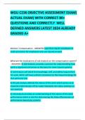 WGU C236 OBJECTIVE ASSESSMENT EXAM( ACTUAL EXAM) WITH CORRECT 80+ QUESTIONS AND CORRECTLY  WELL DEFINED ANSWERS LATEST 2024 ALREADY GRADED A+   