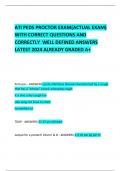 ATI PEDS PROCTOR EXAM(ACTUAL EXAM) WITH CORRECT QUESTIONS AND CORRECTLY  WELL DEFINED ANSWERS LATEST 2024 ALREADY GRADED A+   