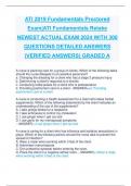 ATI 2019 Fundamentals Proctored  Exam|ATI Fundamentals Retake NEWEST ACTUAL EXAM 2024 WITH 300  QUESTIONS DETAILED ANSWERS  (VERIFIED ANSWERS) GRADED A