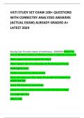 VATI STUDY SET EXAM 100+ QUESTIONS WITH CORRECTRY ANALYZED ANSWERS (ACTUAL EXAM) ALREADY GRADED A+ LATEST 2024 