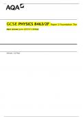 GCSE PHYSICS 8463 2F Paper 2 Foundation Tier Mark scheme June 2023 V 1.0 final