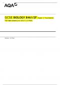 GCSE BIOLOGY 8461.2F Paper 2 Foundation Tier Mark scheme June 2023 V.1.0 FINAL