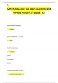 GMU MKTG 303 Final Exam Questions and  Verified Answers | Passed | A+