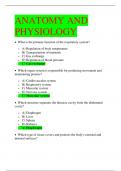 Exam 1 - BIOS252 / BIOS 252 (Latest 2023 / 2024) : Anatomy And Physiology II With Lab - Chamberlain