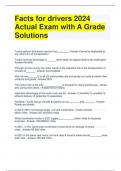 Bundle For Facts for drivers 2024 Actual Exam with A Grade Solutions