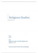 OCR 2023  GCE Religious Studies H173/02: Religion and ethics AS Level   Question Paper & Mark Scheme (Merged