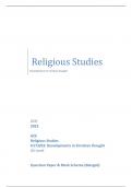 OCR 2023  GCE Religious Studies H173/03: Developments in Christian thought AS Level   Question Paper & Mark Scheme (Merged)