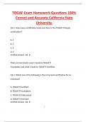 TOGAF Exam Homework Questions 100%  Correct and Accurate California State  University.