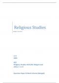 OCR 2023  GCE Religious Studies H573/02: Religion and ethics A Level   Question Paper & Mark Scheme (Merged)