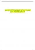 NR511 MIDTERM EXAM STUDY GUIDE 2024-2025 GRADED A