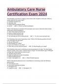 Ambulatory Care Nurse Certification Exam 2024