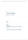 OCR 2023  GCE Sociology H580/01: Socialisation, culture and identity A Level  Question Paper & Mark Scheme (Merged)