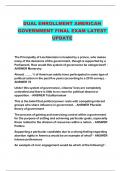 DUAL ENROLLMENT AMERICAN GOVERNMENT FINAL EXAM LATEST UPDATE