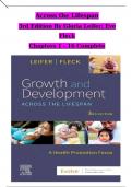 TEST BANK For Growth and Development Across the Lifespan, 3rd Edition By Gloria Leifer; Eve Fleck, Verified Chapters 1 - 16, Complete Newest Version