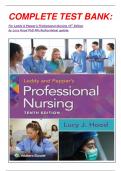 COMPLETE TEST BANK: For Leddy & Pepper's Professional Nursing 10th Edition by Lucy Hood PhD RN (Author)latest update