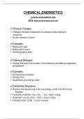 IGCSE Cambridge Chemical Energetics