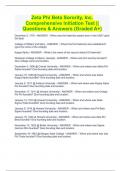 Zeta Phi Beta Sorority, Inc. Comprehensive Initiation Test || Questions & Answers (Graded A+)