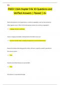 PHED 1164 chapter 9 & 10 Questions and  Verified Answers | Passed | A+