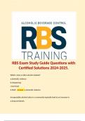 RBS Exam Study Guide Questions with Certified Solutions 2024-2025. 