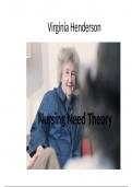 Virginia Henderson the needs theory