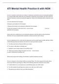 ATI Mental Health Practice A with NGN Exit Exam With Complete Questions And Answers.