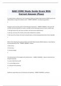 NAB CORE Study Guide Exam With  Correct Answer (Pass)