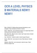 OCR A LEVEL PHYSICS  B MATERIALS NEW!!!  NEW!!!