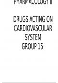 Cardiac Glycosides & Calcium Channel Blockers