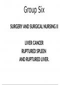 Liver Cancer, Ruptured Spleen & Liver