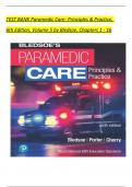 TEST BANK For Paramedic Care - Principles and Practice, 6th Edition, Volume 1 - 5 by Bledsoe, Verified Chapters, Complete Newest Version