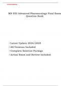 MN 553 Advanced Pharmacology Final Exam Question Bank  Latest Update 2024/2025