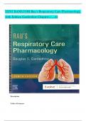 TEST BANK For Rau’s Respiratory Care Pharmacology, 10th Edition by Gardenhire, Verified Chapters 1 - 23, Complete Newest Version