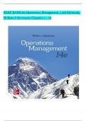 TEST BANK for Operations Management, 14th Edition by William J. Stevenson, Verified Chapters 1 - 19, Complete Newest Version