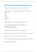 NU 306 The Nurse/Client Relationship Questions And Answers Graded A+