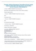 Frontier Airlines Emergency Procedures Exam Latest Update 2024-2025 146 Questions and Verified Correct Answers Guaranteed A+