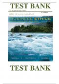 Test Bank for Business Ethics Ethical Decision Making and  Cases 10th edition by O. C. Ferrell & John Fraedrich, ISBN: 9781285423715 |All Chapters Covered||Complete Guide A+|